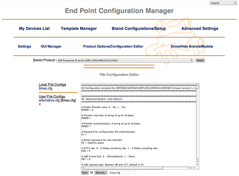 to go into the template manager for every phone (in endpoint manager ...